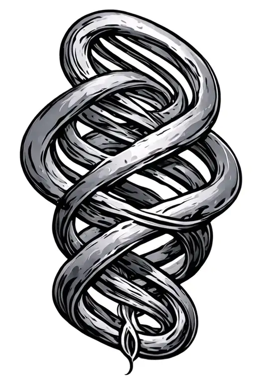 Delicate Helix Connecting Atoms