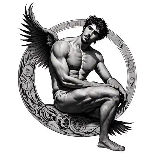 Zodiac Sign Gemini Zodiac Sign For Man Sitting