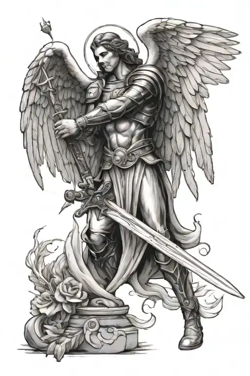 Archangel Gabriel With A Sword