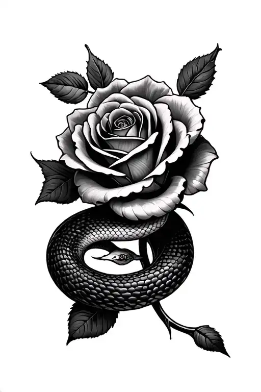 Rose And Snake