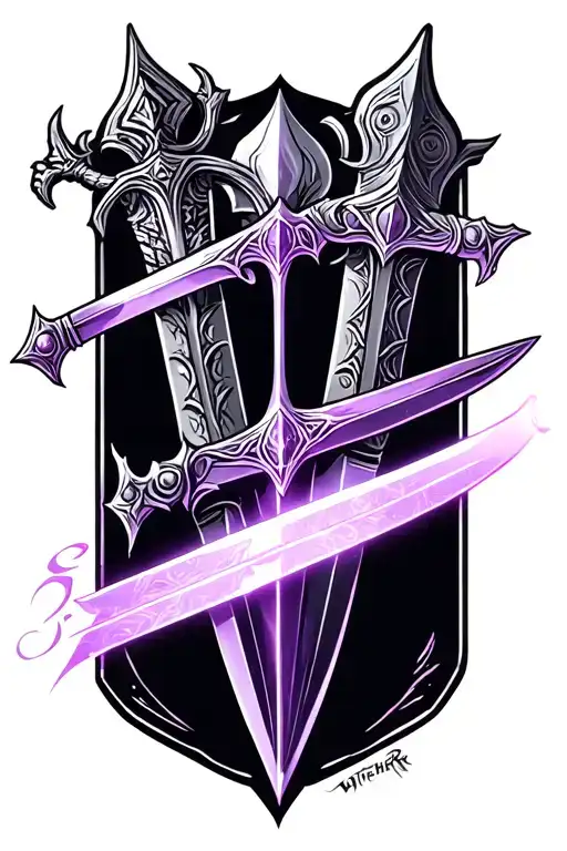 Witcher Swords With Lilac