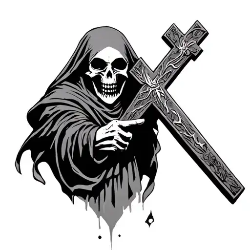 Reaper Holding Cross
