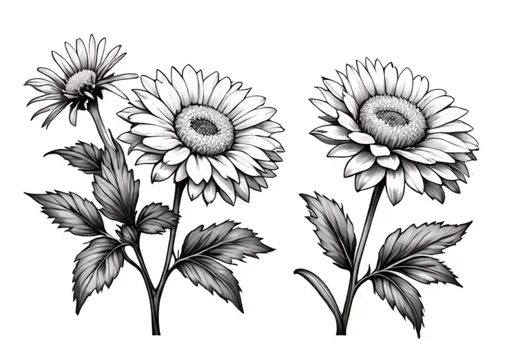 Chrysanthemum Flower And Aster Flower