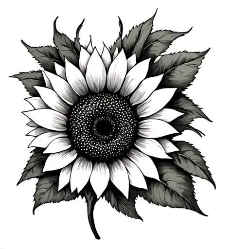 Sunflower And Foot Print