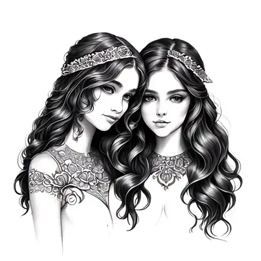 Sister Tattoo For Two People