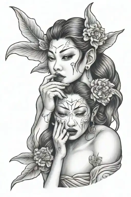 Hear No Evil Say No Evil Speak No Evil Japanese Female Face