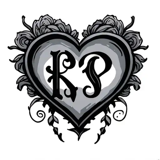 2 Initials Into Heart Shape