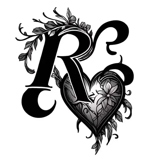 R And E Into Heart Shape
