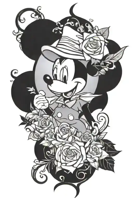 Disney Collage Tattoo Design
