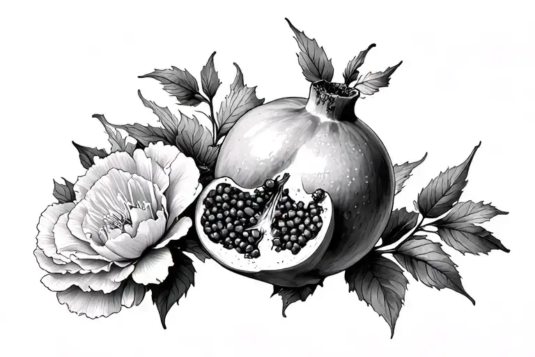 Infertility Awareness Pomegranate Fruit Carnation Flowers