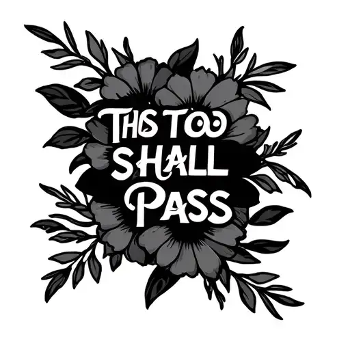 This Too Shall Pass Floral Design Back Of Arm