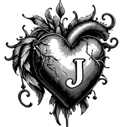 Heart With A J