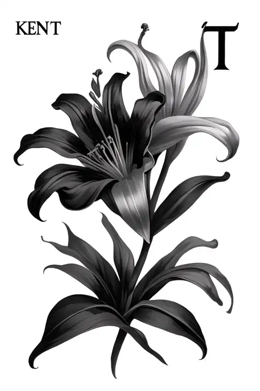 Tiger Lily Flower With The Name Kent In It