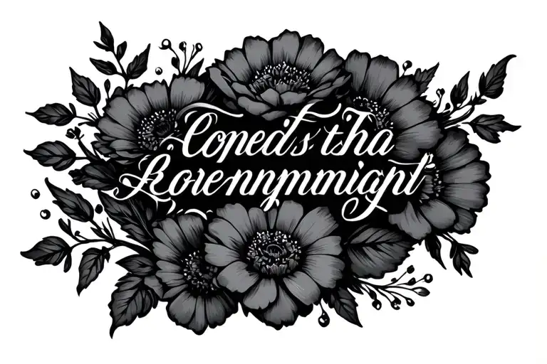 Script With Flowers Blooming