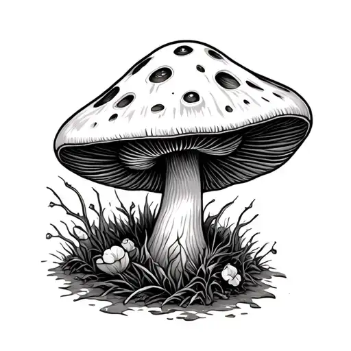 Mushroom Tramp Stamp Cw