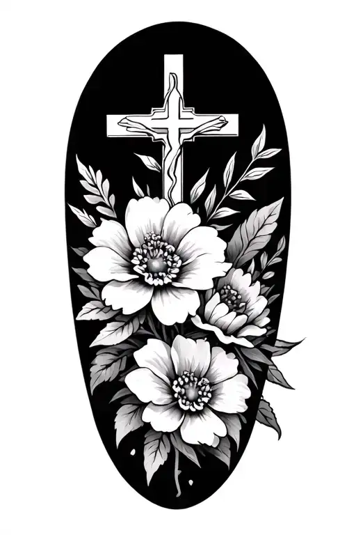 Flowers And Christian Theme Arm