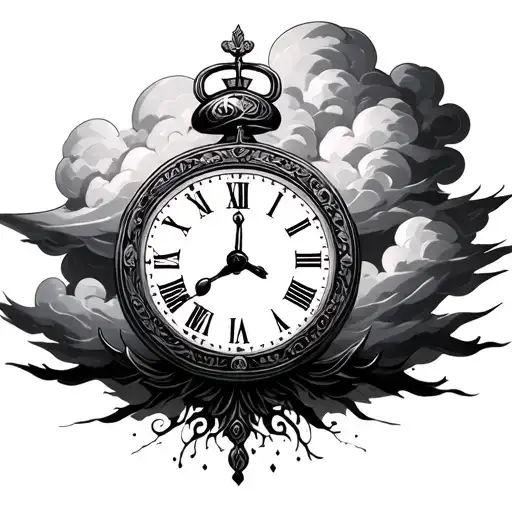 Birth Clock Storm Clouds