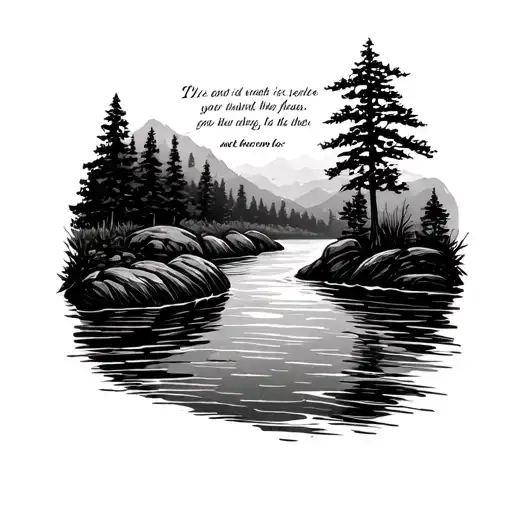 Simple River With Bible Verse