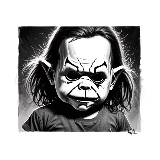 Chucky Taking Off The Good Guy Mask