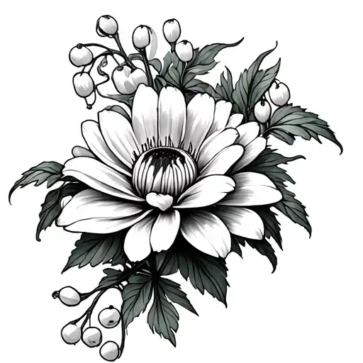 Chrysanthemum And Lily Of The Valley