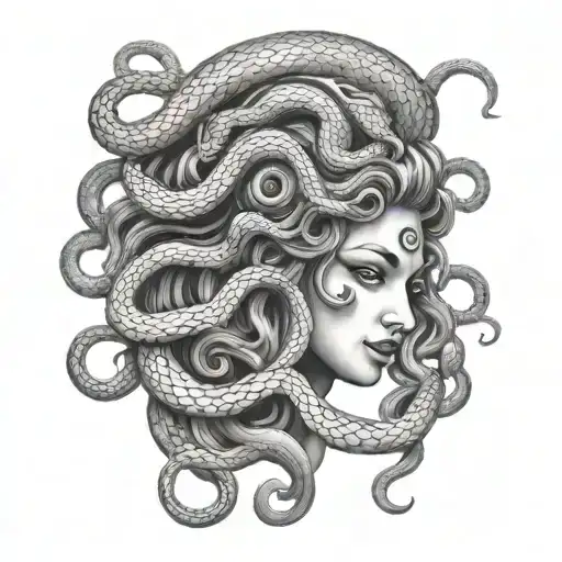 Medusa Turning Into A Snake