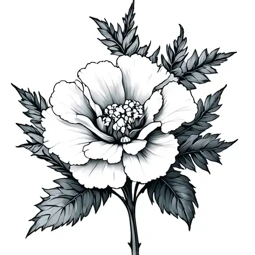 Carnation And Larkspur