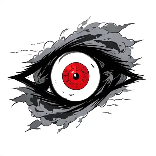 Itachi Sharingan With Clouds
