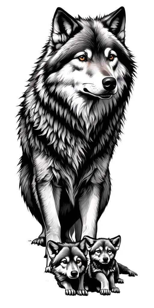 Wolf And Cubs Mountain