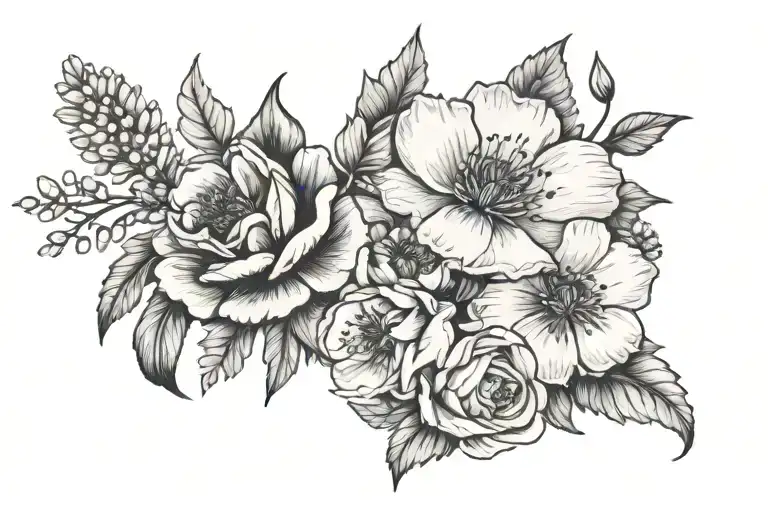 June And December Birth Flower Bouquet