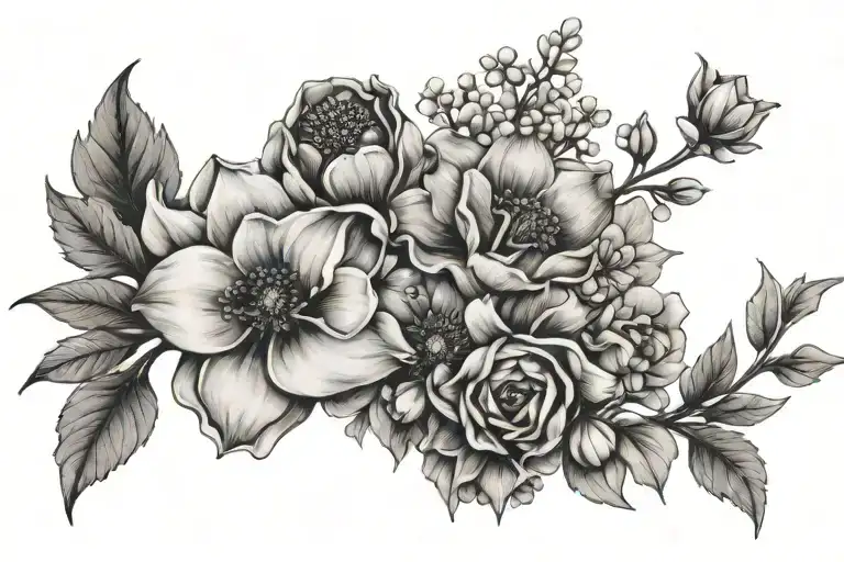 June And December Birth Flower Bouquet