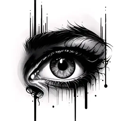 Crying Eyes Cyber Sigilism Minimalism