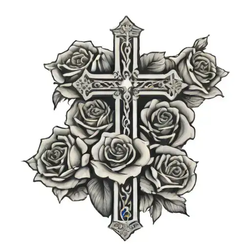 Cross And Roses
