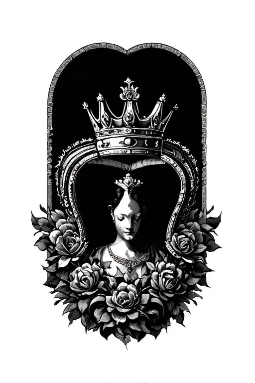 Queens Crown On Leo Zodiac Sign