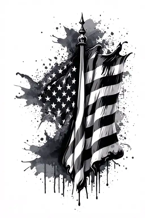 Distressed Usa Flag