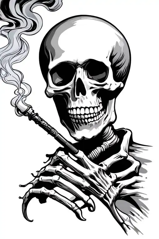 Skeleton Smoking