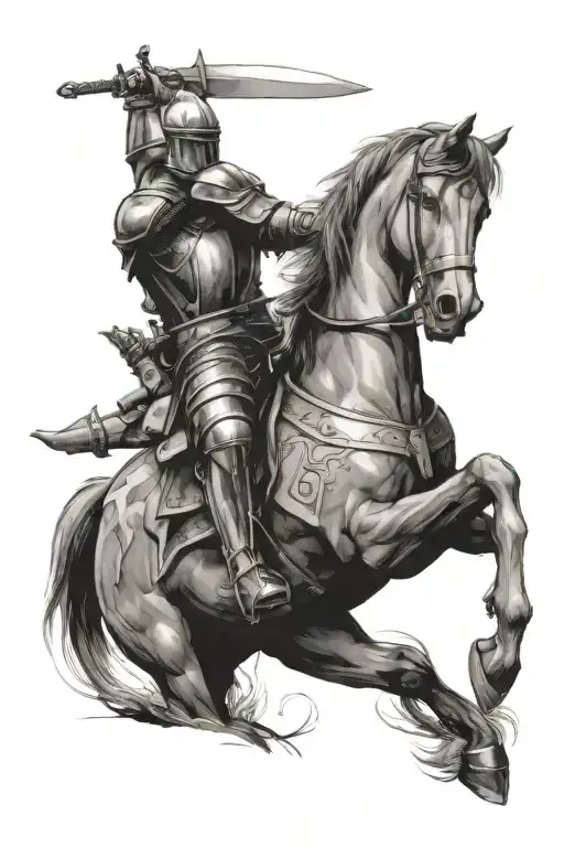 Knight Getting Out Off War Scene