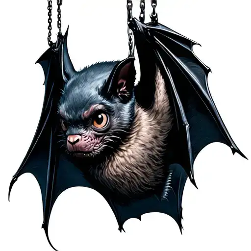 Bat Hanging Upside