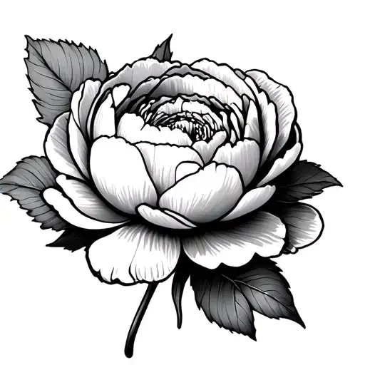 Peony Flower Surrounded