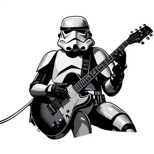 Stormtrooper Playing A Guitar