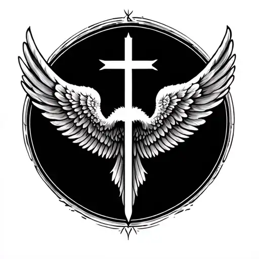 Large Basic Christian Style Ange Wing