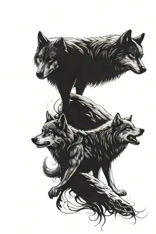 Wolf Father And Wolf Son