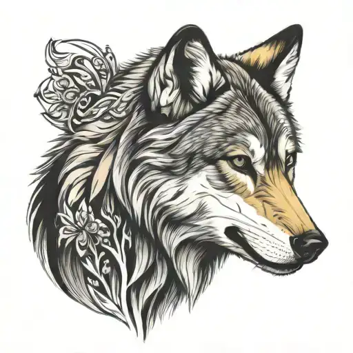 Colored Wolf