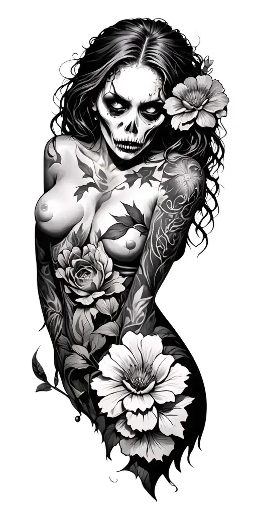 Zombie Woman Flowers