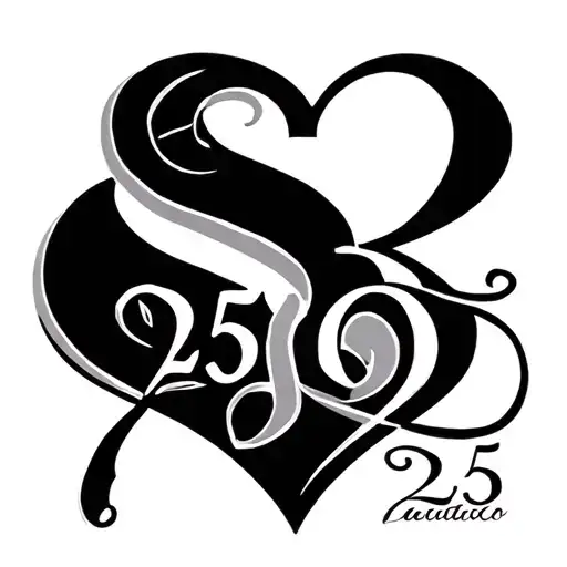 Letter S With Date 25 06 25 With Heart Made