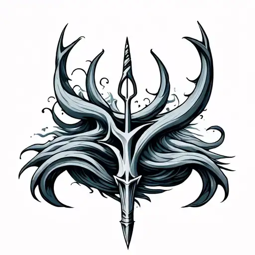 Trident With Waves