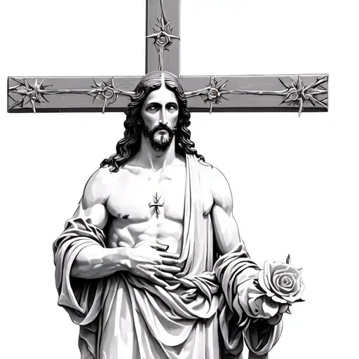 Christ With Rose And Thorns