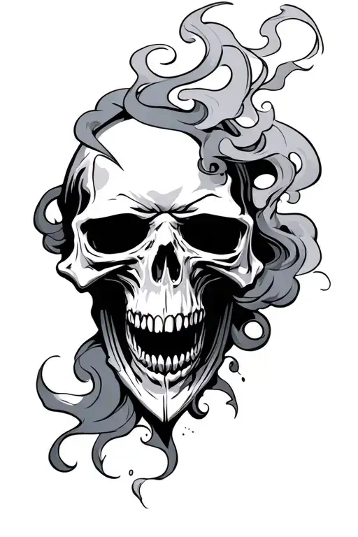 Reaper With Smoke Rising