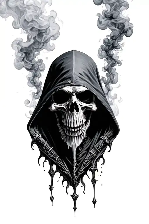 Realistic Reaper With Smoke Rising