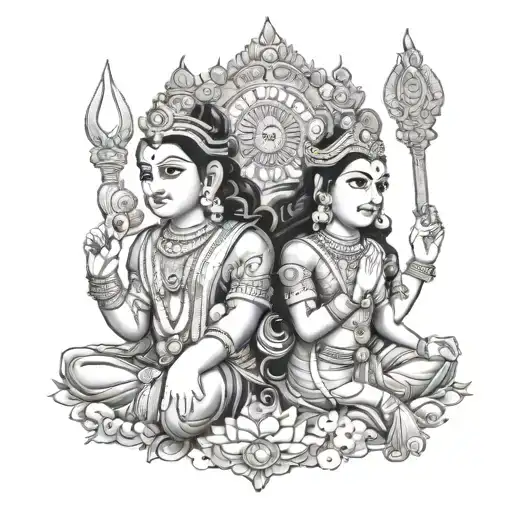 Vishnu And Laxmi