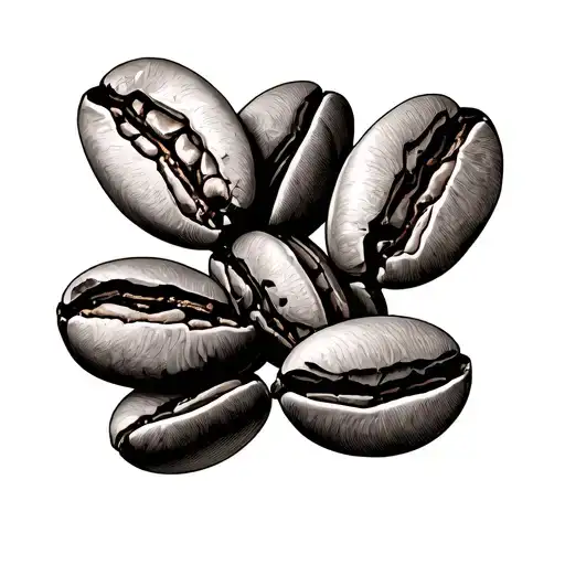 Coffee Beans With Art Style